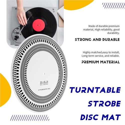 30cm Turntable Strobe Disc Stroboscope Mat Rotational Speed Detection Turntables Calibration Disc for Record Player 1