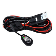 Car Work Light Motorcycle Wiring Harness for Car Boat Truck 16AWG 300W 12V 40A Cable Relay Wire (1 Lead 2 Lamp)