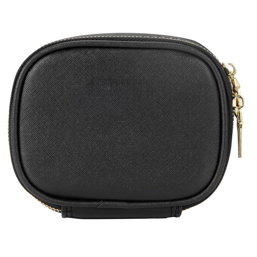 Black Mini Makeup Bag With Led Mirror,Small Cosmetic Bag