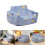 Convertible Toddler Couch Fold Up Sofa For Kids-blue space 3