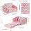 Convertible Toddler Couch Fold Up Sofa For Kids-blue space 4