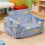 Convertible Toddler Couch Fold Up Sofa For Kids-blue space 7