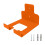 Metal Wall Mounted Storage Hook Weeding Whackers-D Orange 1