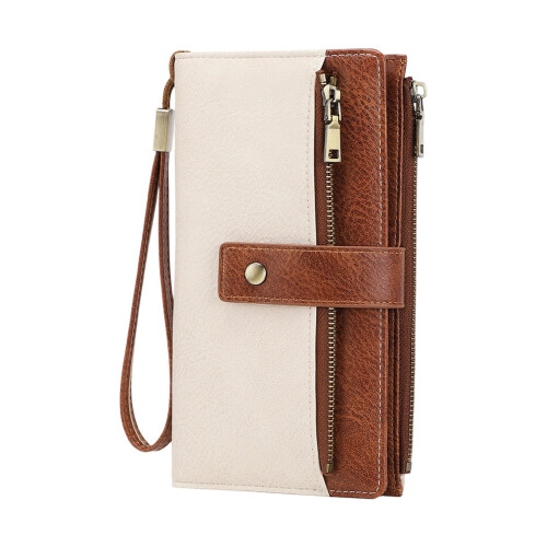Secure Blocking Card Wallet with Convenient Zippered PU-1