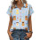 Women's Button-Down Shirts, Short Sleeve,-Royal Blue XXL 1