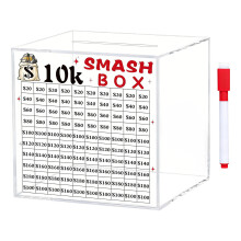10K/20K Smash Box, Helder Acryl Unbreakables Spaarpotten,-M