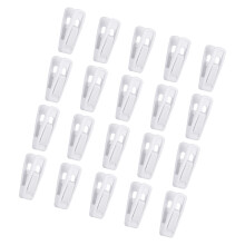 Attaches de robe antidérapantes, 20 pièces, pour tissus-Blanc