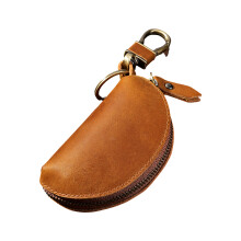 Eleganter Schlüsselhalter, fein strukturiertes PU-Leder,-braun