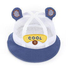 (Blue)Baby Sun Hat With Wide Brim And Lightweight Mesh Material For Children Little