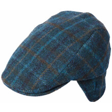 (Pattern 4002 - Blue, S) Failsworth Oban Tweed Wool Flat Cap
