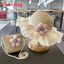 (Beige)Summer Summer Beach Hat Large Breathable Paper Straw Family Activities Outdoor
