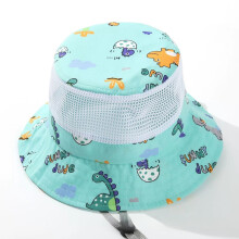 (Green)Toddler Breathable Mesh Fisherman Hat With Extended Brim Protection Summer For