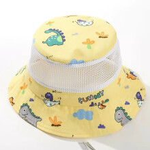 (Yellow)Toddler Breathable Mesh Fisherman Hat With Extended Brim Protection Summer For