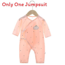 (Pink,59cm)Cotton Closer Bodysuit With Long Sleeves Butterfly Decor Registry Baby