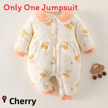 (Red,90cm)Unisex Baby Romper With Percent Cotton And Thick Insulation For S Winter
