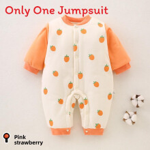 (Pink,80cm)Unisex Baby Romper With Percent Cotton And Thick Insulation For S Winter
