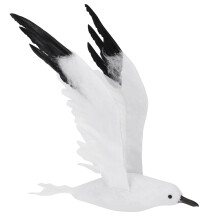 Élégance de jardin revisitée, ornement d'oiseau artificiel à plumes, décoration de fête de mariage avec modèle de mouette en mousse réaliste,