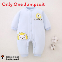 (Style J,73cm)Organic Cotton Baby Crawling Suit With Single Button Closure Playtime S