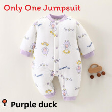 (Style D,73cm)Organic Cotton Baby Crawling Suit With Single Button Closure Playtime S