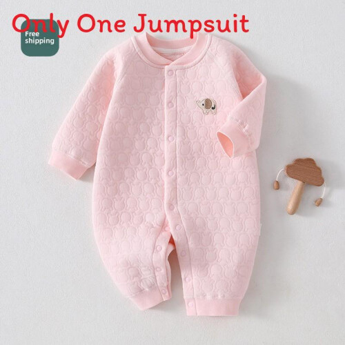 (Style B,90cm)Baby Crawling Suit With Antibacterial Layer And Thick Cotton For Use Winter