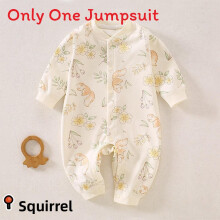 (Style F,90cm)Baby Crawling Wear Pure Cotton Long Sleeve Jumpsuit With Secure Closure Infants