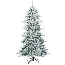 210 cm Artificial Snowy Christmas Tree with Pinecones