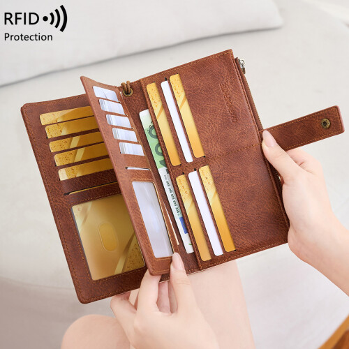 Lightweight Blocking Protective Wallet Zippered Coin Purse PU-4 2