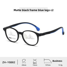 (Style B)Monture de lunettes enfant forme ronde avec motif antidérapant Tr90 pour garçon et fille
