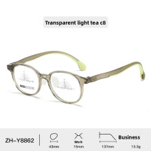 (Style H)Monture de lunettes enfant forme ronde avec motif antidérapant Tr90 pour garçon et fille