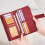 Compact Blocking Zippered Card Holder PU Leather Long-Black 5