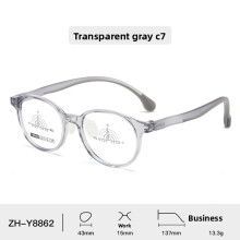 (Style G)Monture de lunettes enfant forme ronde avec motif antidérapant Tr90 pour garçon et fille