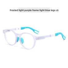 (Style F)Lunettes enfant forme ronde avec caractéristiques anti-rayonnement et monture légère