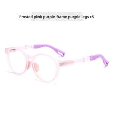 (Style E)Lunettes enfant forme ronde avec caractéristiques anti-rayonnement et monture légère