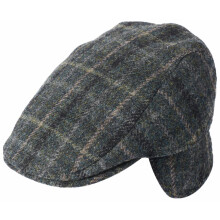 (Pattern 4003 - Grey, S) Failsworth Oban Tweed Wool Flat Cap