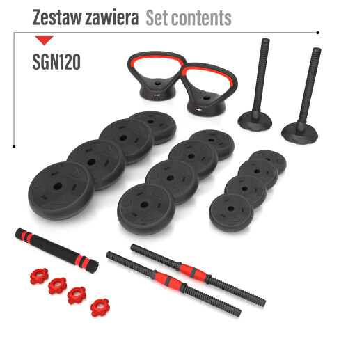 Gewichtset 20 kg - 6-in-1 verstelbare halters 2