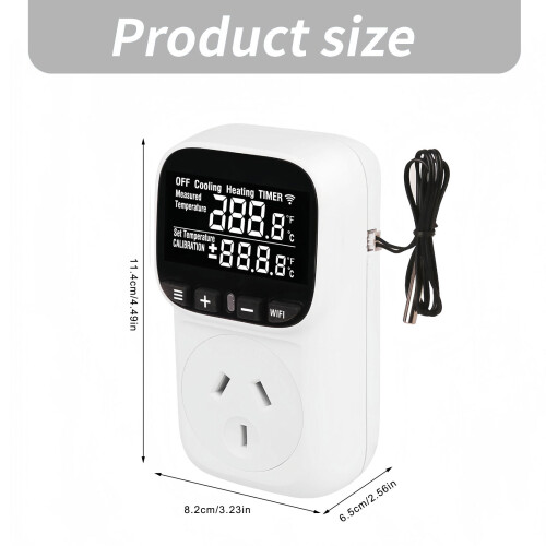 Pluggable Thermostat Adjustable Thermostat Socket Switches 1