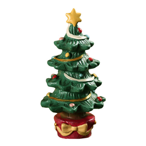 Resin Fish Tank Ornament Christmas Tree Gift Box