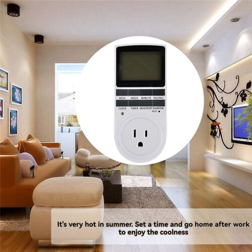Intelligent Digital Temperature Controller AU  Socket 240V 50Hz LCD Display Indoor Timing Power  AU Plug 1