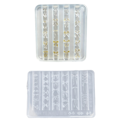 Lightweight Silicone Nail Template Bows Pattern Craft-pattern 2 1