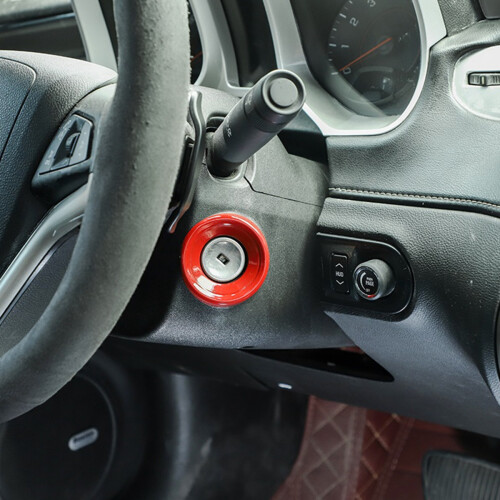 Engine Start Stop Key  Decor Cover Trim ABS for  Camaro 2010 2011 2012 2013 2014 2015 (Red) 1