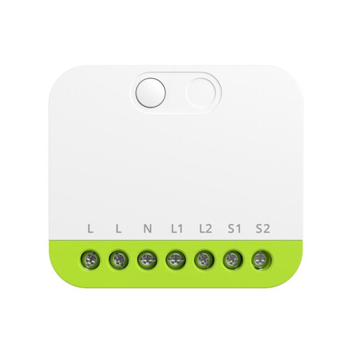Módulo de Conmutación Inteligente de Doble Canal EWelink Zigbee  DUO. Control de Doble Carga. Compatible con Interruptor Externo. Requiere