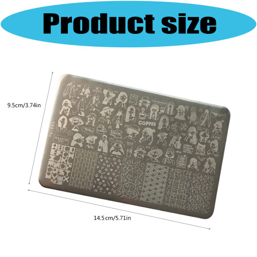 Plaque d'estampage d'art d'ongle de silicone clair efficace pour 2