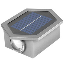Appliques Murales Solaires LED D'Extérieur : Étanches IP65, Interrupteur à Capteur, Réglables pour la Maison et le Jardin, Couleur Argent