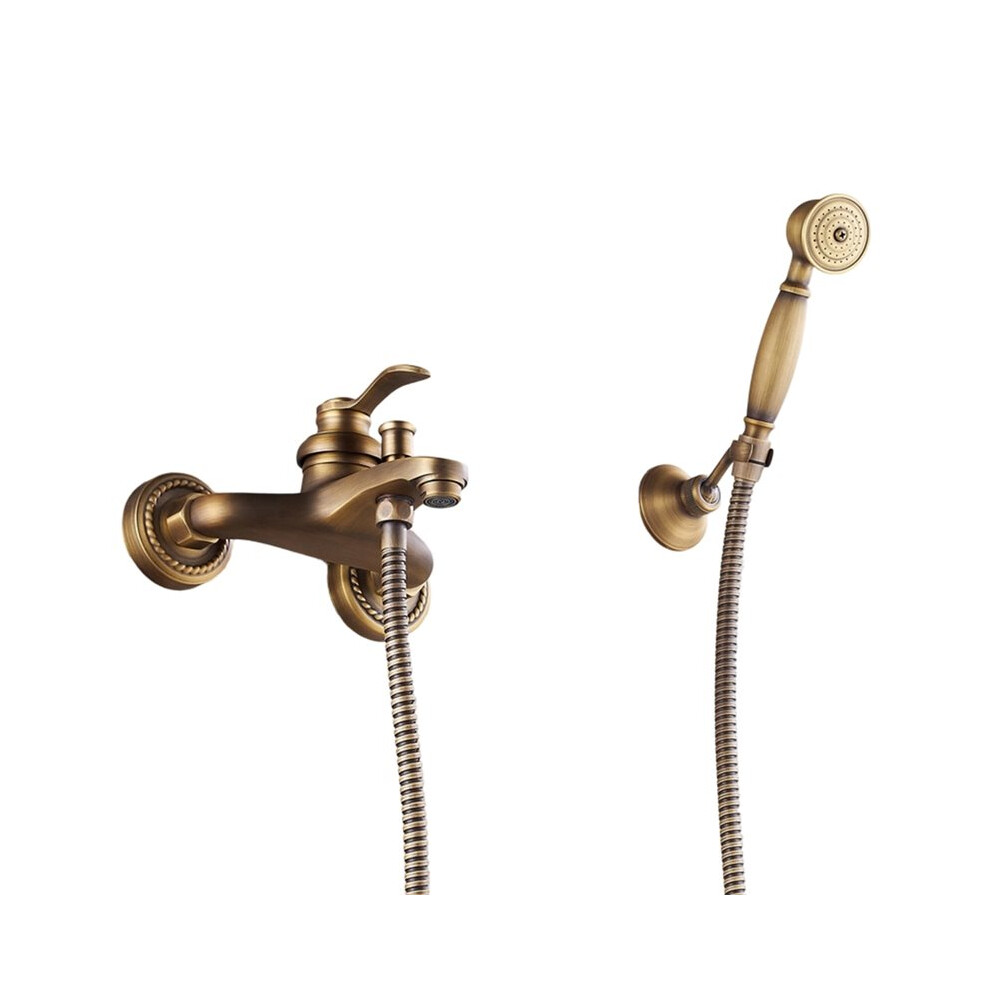 Brass Shower Faucet Set With Handheld Shower And Mixer Tap B 4712121584876