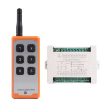 Interrupteur à Relais Sans Fil 1000 M CC 12/24 V, Module Émetteur-Récepteur 6 Canaux 433 MHz