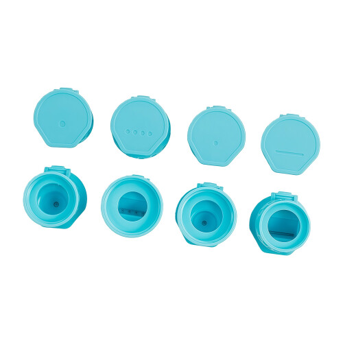 Pack of 4 Universal Condiment Bottle Cap for Various-Blue