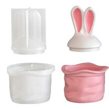 Rabbits Designs Silicone Mould Crafting Storage Jars Small
