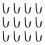 12Pcs Coat Hook Wall Mounted Towel Hanger Metal Wall Hanger Hook 1