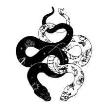 Classical Style Metal Wall Art with Snake Design for Office