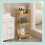 Bamboo Storage Trolley with 3 Adjustable Shelves 2